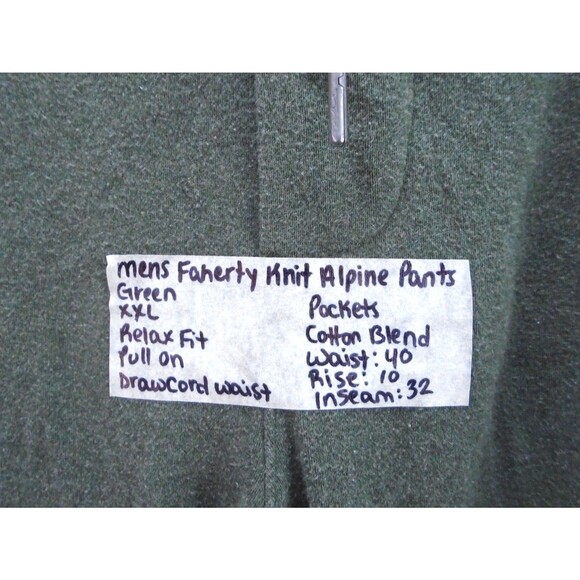 Faherty Knit Alpine Lounge Jogger Sweatpants Size 2XL Relaxed It Organic Cotton - Picture 4 of 12